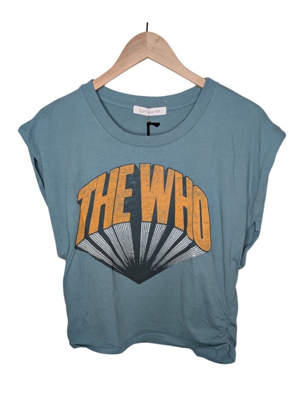 Daydreamer The Who Banded Graphic Tee Blue Large Cotton